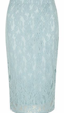 Womens Alice & You Tall Sea Blue Lace Fit Midi