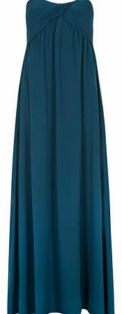 Womens Alice & You Teal Ruched Bandeau Maxi