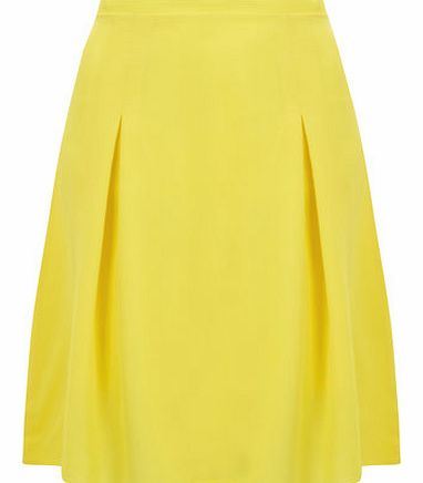 Womens Alice & You Yellow High Waist Midi Skirt-