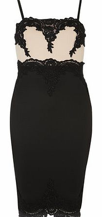 Dorothy Perkins Womens Amy Childs Bernice Black Nude Cami Dress-