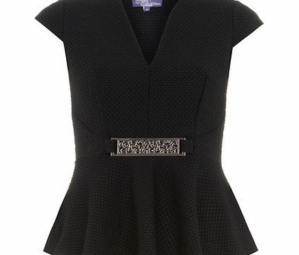 Dorothy Perkins Womens Amy Childs Hattie waffle peplum top-