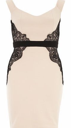 Dorothy Perkins Womens Amy Childs Patsy Nude lace Waist Dress-