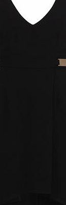 Dorothy Perkins Womens Another Label V-neck Buckle Dress- Black