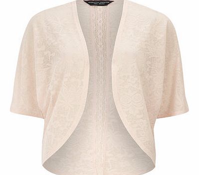 Dorothy Perkins Womens Apricot jacquard cardigan- Blush DP56377474