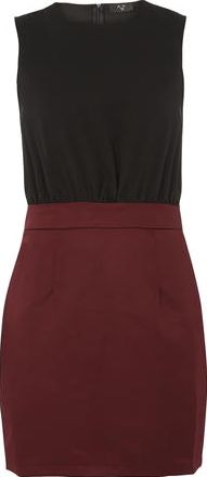 Dorothy Perkins, 1134[^]262015000711182 Womens AX Paris Wine colour block dress- Red