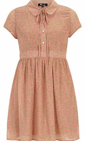 Dorothy Perkins Womens Beige Daisy Print Dress- Nude DP61650162