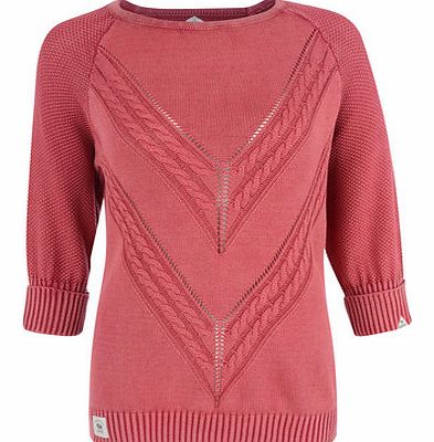 Dorothy Perkins Womens Bellfield Acid wash knitted jumper- Red