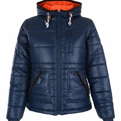 Womens Bellfield Hooded jacket with cord trim-