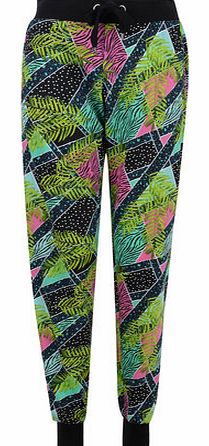 Dorothy Perkins Womens Bellfield Jungle geo cropped joggers-