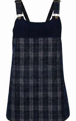 Dorothy Perkins Womens Bellfield Microcord dungaree dress- Navy