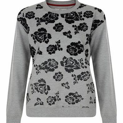 Dorothy Perkins Womens Bellfield Ombre flocked floral sweat-