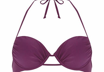 Dorothy Perkins Womens Berry Ruch Balconette bikini top- Pink