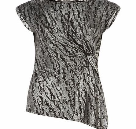 Dorothy Perkins Womens Billie black label Black metallic top-