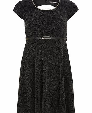 Dorothy Perkins Womens Billie Black label Charcoal Mesh Glitter