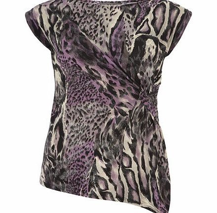 Dorothy Perkins Womens Billie black label Purple metallic top-