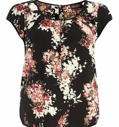 Dorothy Perkins Womens Billie black label Red floral foil top-