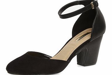 Dorothy Perkins Womens Black 2-part comfort court shoes- Black