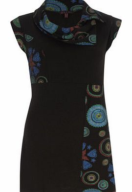 Dorothy Perkins Womens Black Abstract Print Dress- Black