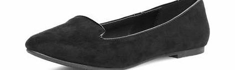 Dorothy Perkins Womens Black almond smoking slippers- Black