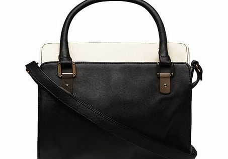 Dorothy Perkins Womens Black and bone mini tote bag- Black
