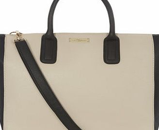 Dorothy Perkins Womens Black and bone oversized tote bag- Black
