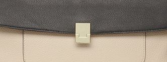 Dorothy Perkins Womens Black and bone pocket clutch bag- Black