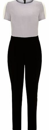 Dorothy Perkins Womens Black and Grey jumpsuit- Black DP07214510