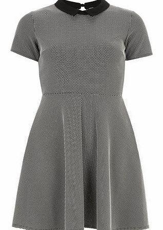 Dorothy Perkins Womens black and ivory spot dress- Black