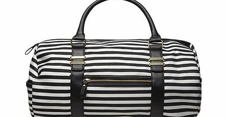 Dorothy Perkins Womens Black and white barrel holdall- Blue