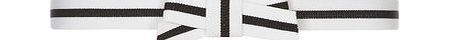 Dorothy Perkins Womens Black and White Bow Waist Belt- Black