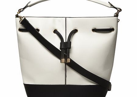 Dorothy Perkins Womens Black And White Bucket Bag- Black