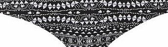Dorothy Perkins Womens Black and White Geo Bikini Bottoms- Black