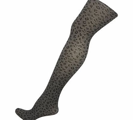 Dorothy Perkins Womens Black Animal Printed Tights- Black