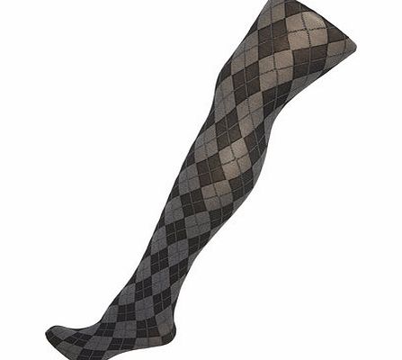 Dorothy Perkins Womens Black Argyle Tights- Black DP16206410