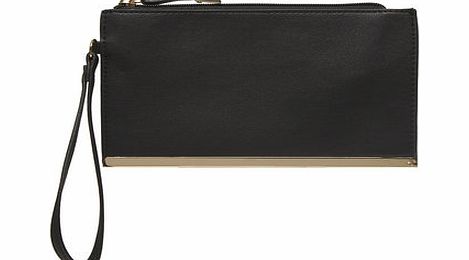 Dorothy Perkins Womens Black bar bottom wristlet- Black DP18397001
