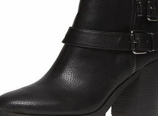 Dorothy Perkins Womens Black block heel ankle boots- Black