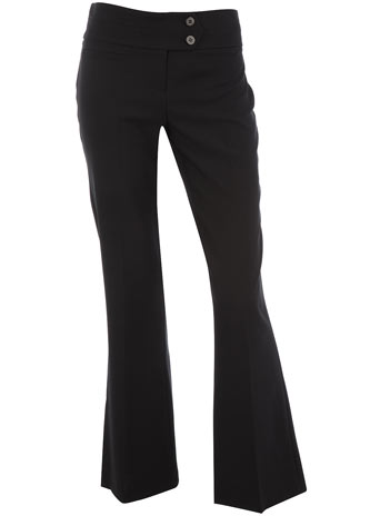 Womens Black bootleg trousers- Black DP66615810
