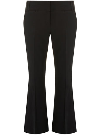 Womens Black bootleg trousers- Black DP66701301