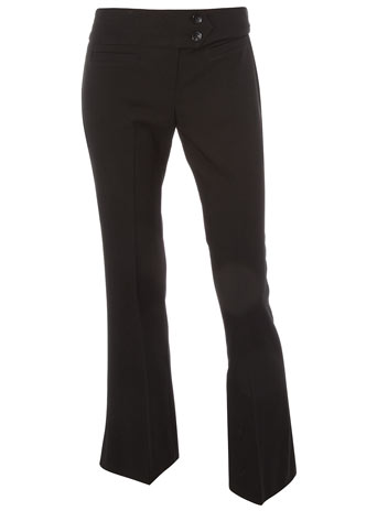 Womens Black bootleg trousers- Black DP66723301