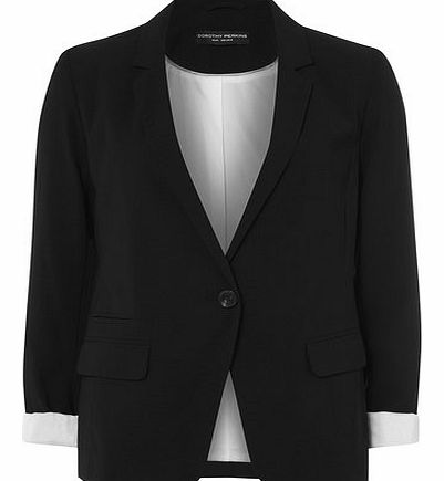 Womens Black Boyfriend Blazer- Black DP66789101