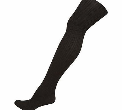 Dorothy Perkins Womens Black Cable Knit Tights- Black DP16207710