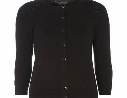 Dorothy Perkins Womens Black Cotton Cardigan- Black DP55160401