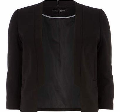 Womens Black Crepe Tux Jacket- Black DP66791901
