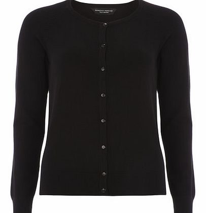 Dorothy Perkins Womens Black crew neck cardigan- Black DP55142600