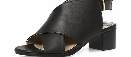 Dorothy Perkins Womens Black cross over wide fit boots- Black