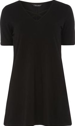 Dorothy Perkins, 1134[^]262015000707804 Womens Black Cross Strap Tunic- Black DP56452210