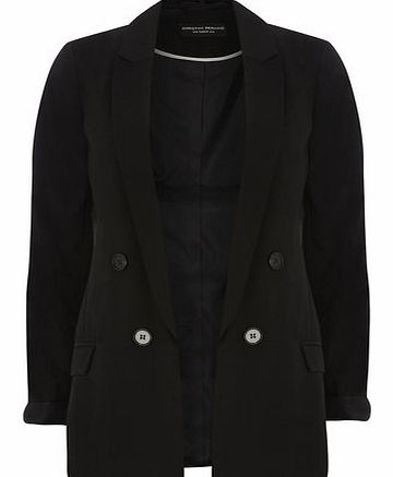 Dorothy Perkins Womens Black Double Breasted Blazer- Black