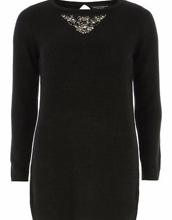 Dorothy Perkins Womens Black Embellished Tunic- Black DP55146611