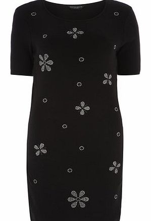 Dorothy Perkins Womens Black Embellished Tunic- Black DP55304362