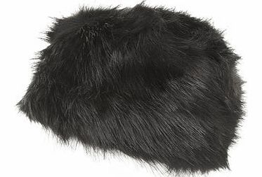 Dorothy Perkins Womens Black Faux Fur Cossack Hat- Black
